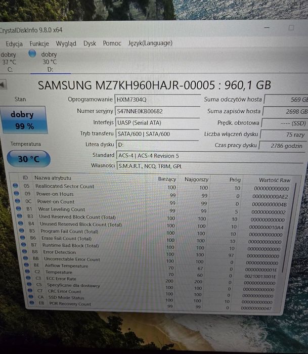 Dysk Samsung 960GB SSD 2.5"