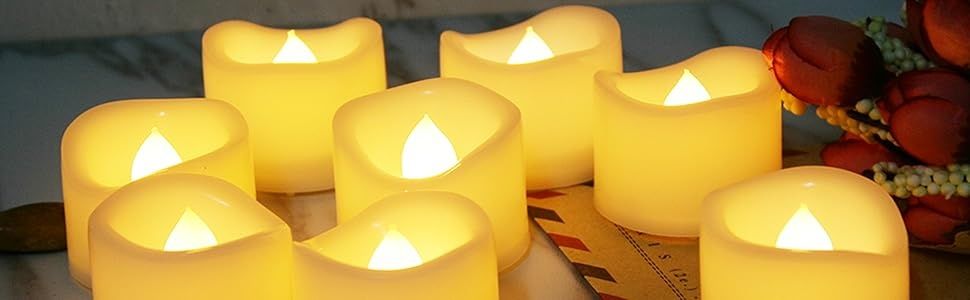 Набір із 24 безполум'яних світлодіодних чайних свічок Homemory