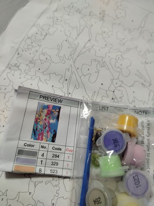 Malowanie po numerach 20x30 kwiaty