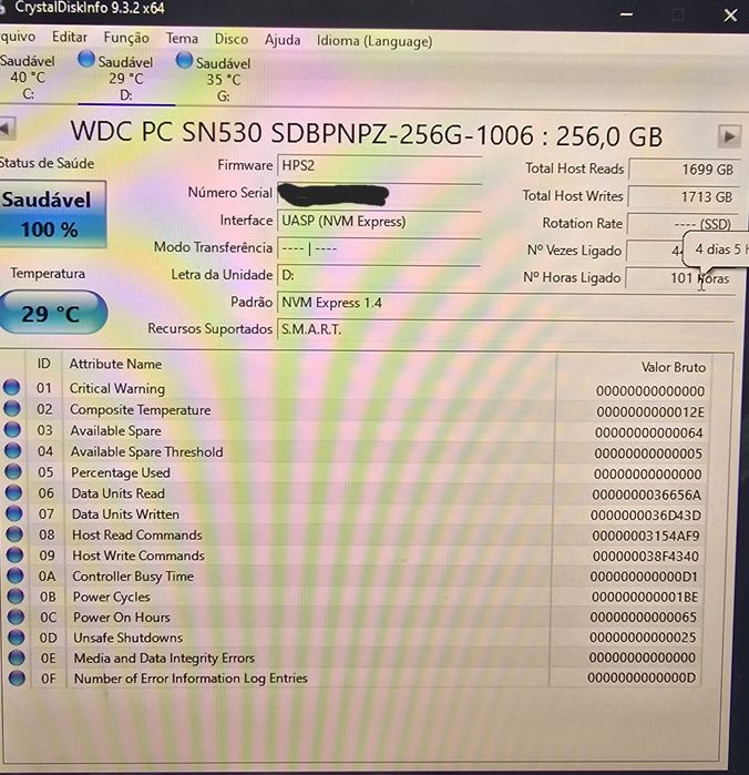WD PC SN530 NVMe 256GB