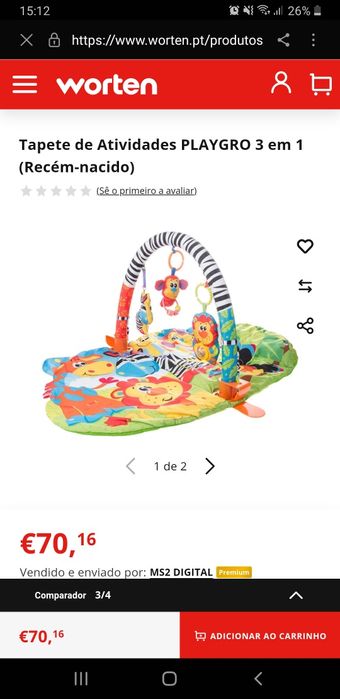 Tapete de atividades bebé