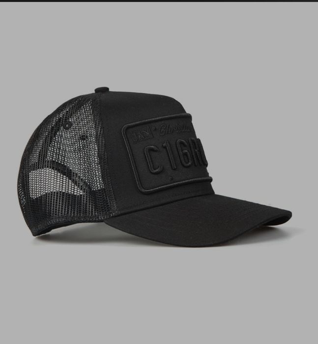 Кепка тракер Christian Rose Iconic Plate Black / бейсболка з сіткою