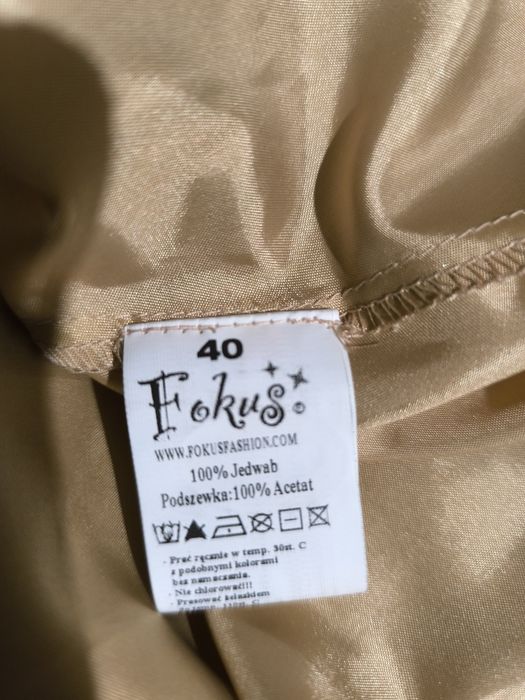 Sukienka 100 procent jedwab, marki Fokus. Rozmiar 40. Nowa