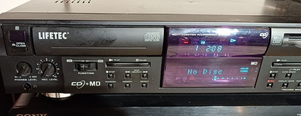 Combo Lifetec  LT8964  CD + Mini  Disc