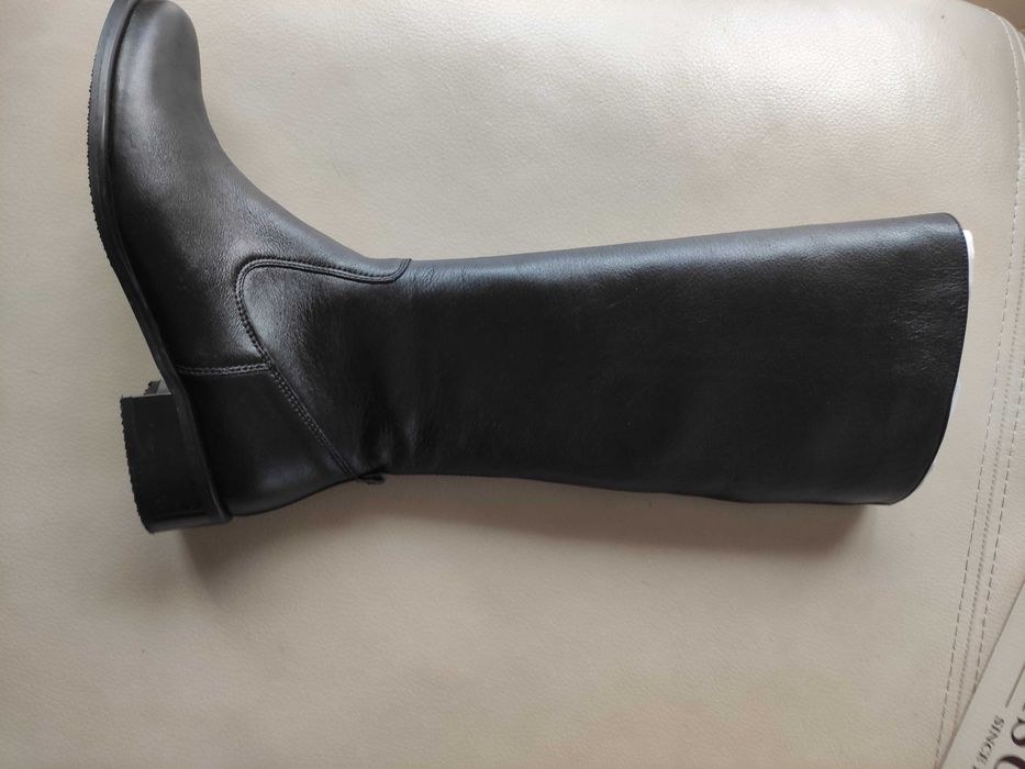 Nowe Kozaki długie czarne Lasocki ze skóry