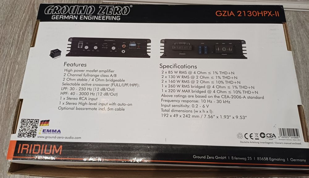 Підсилювач, усилитель Ground Zero GZIA 2130HPX-II