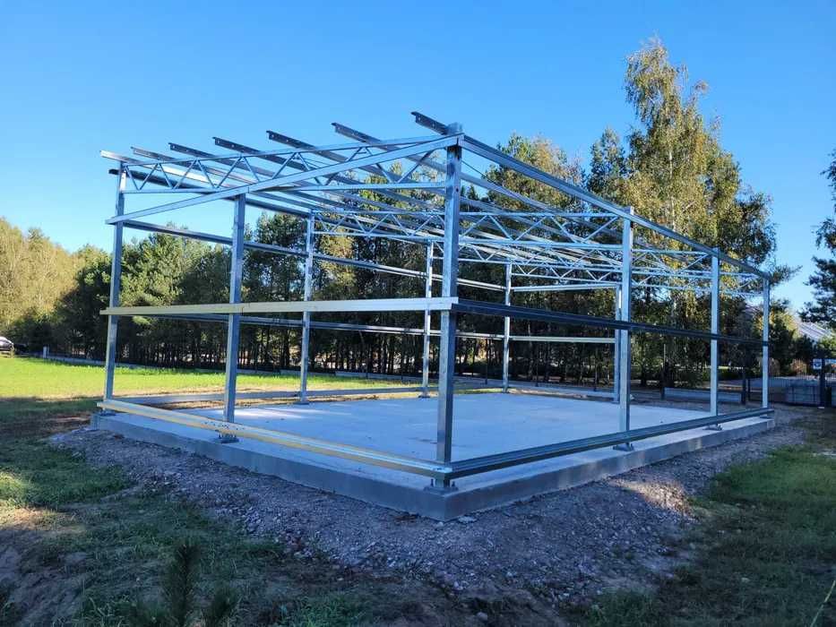 Konstrukcja stalowa 7×12 m ocynk z projektem, dostępna od ręki