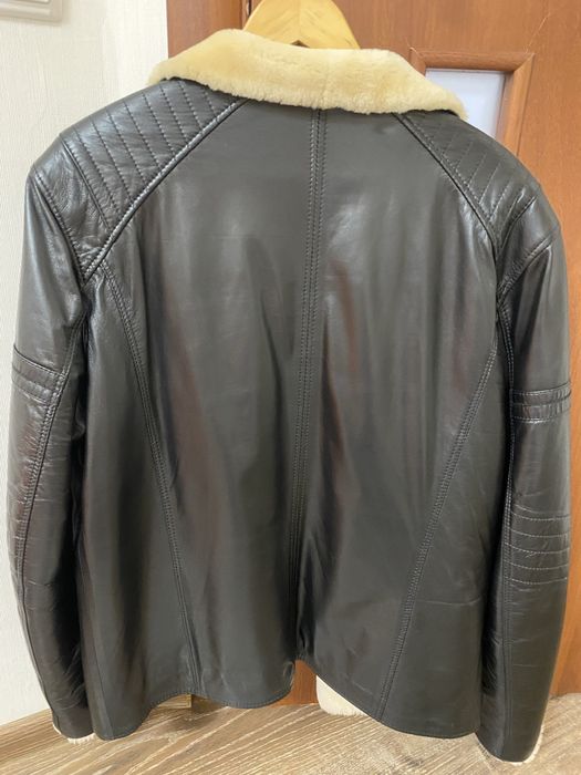 Чоловіча шкіряна дублянка