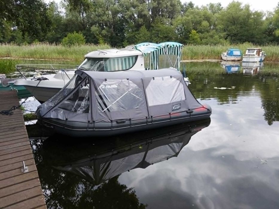 Ponton NawiPoland 450 cm, namiot, przyczepa Miro-Car Sidka S1