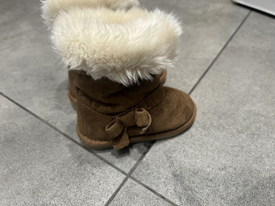 Buciki zimowe z misiem rozm 20