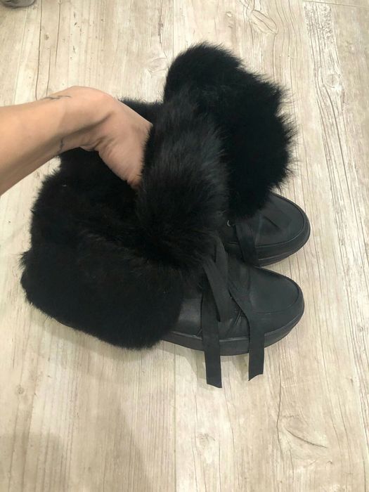Обувь. Ботинки. Кожа, мех кролик.