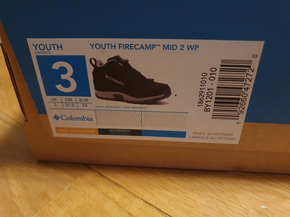 Зимові ботинки Columbia Firecamp Mid 2 WP  дитячі
