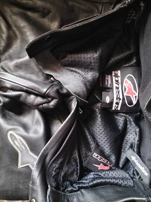 Calças d moto pele Alpinestars tam. 48