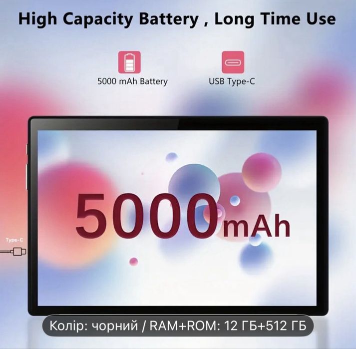 Планшет 12GB-512GB