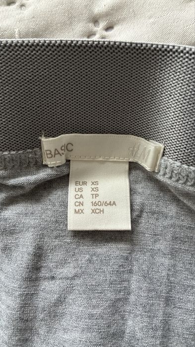 H&M XS/34 dluga szara spodnica