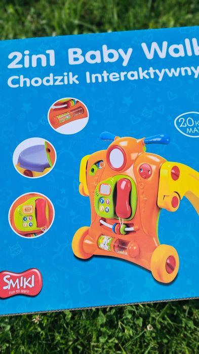 Smiki, Baby Walker, chodzik, pchacz interaktywny, 2w1