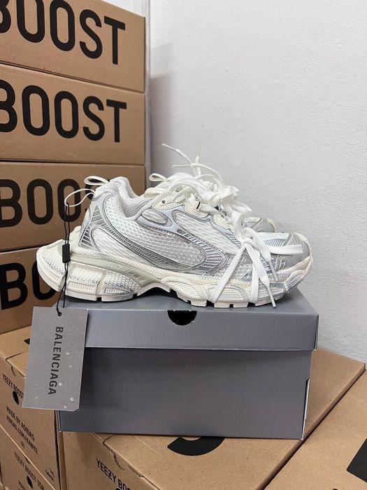 Balenciaga 3XL White Silver трендові кросівки баленсіага  на платформі