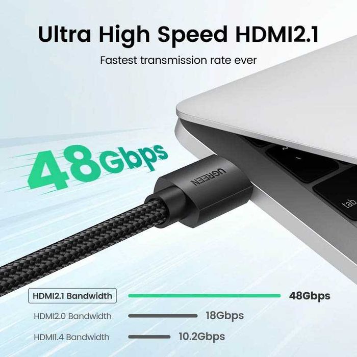 Кабель HDMI 2.1 Ugreen 8k 60hz 4k 120hz eARC HDR 5 метров Гарантия!