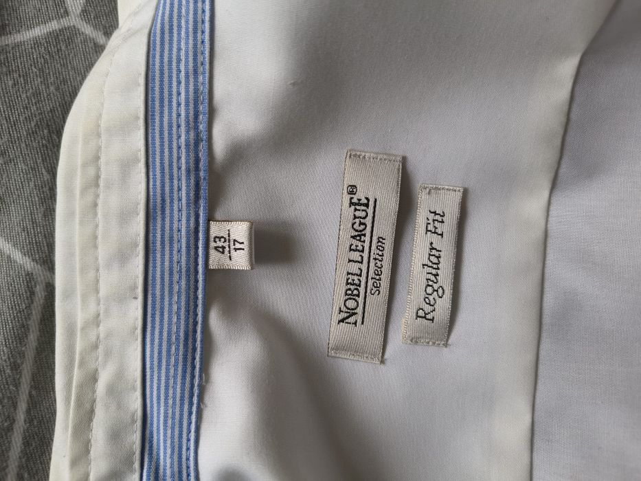 Biała męska koszula,kołnierzyk 43 ,L/XL