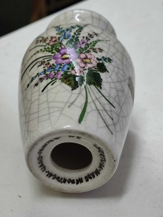 Antigo Saleiro Ceramica Porcelana fabrica Sertum pintado a mao