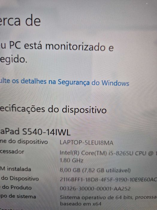 Lenovo S540 processador i5-8265, em excelente estado