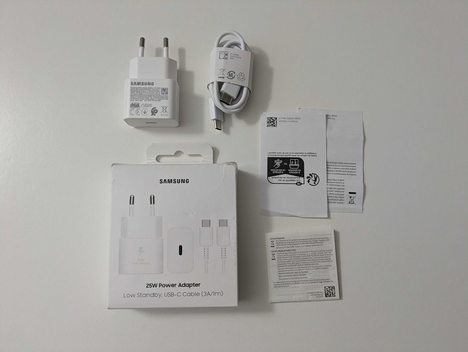 Ładowarka SAMSUNG USB-C 25W + Kabel Super Szybkie Ładowanie Oryginalna Nowa Gwarancja