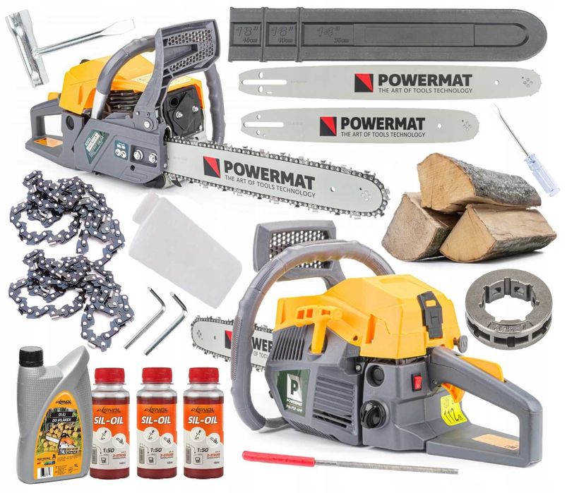 PIŁA SPALINOWA pilarka łańcuchowa 6KM ZESTAW  XXXL