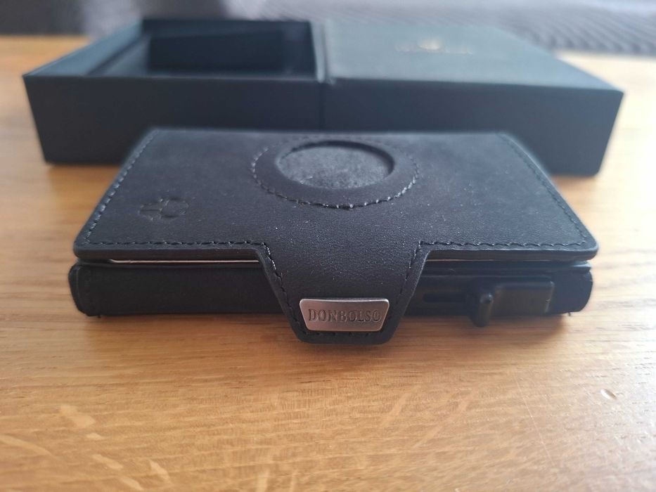 Portfel męski skórzany DONBOLSO RFID czarny slim