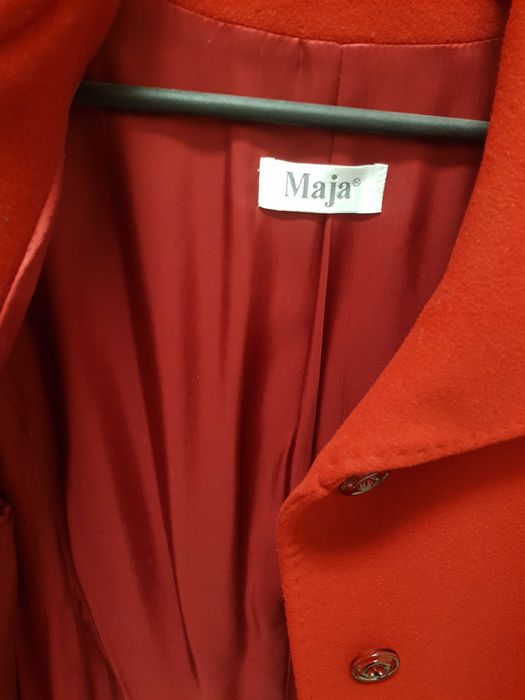 Casaco senhora lã caxemira fazenda vermelho MAJA