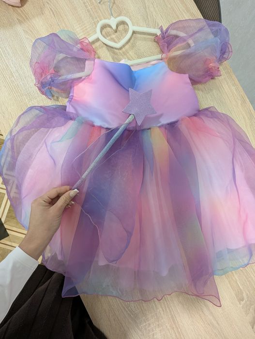 Готовий святковий образ феї , кольорова сукня, плаття