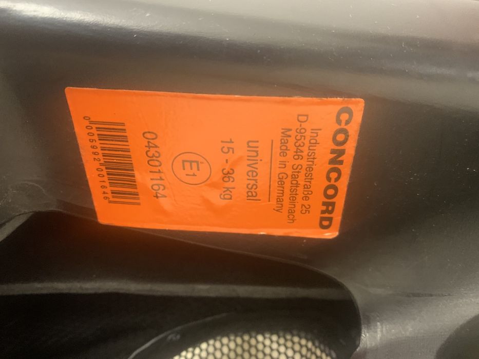 Fotelik samochodowy Concord 15-36kg stan idealny