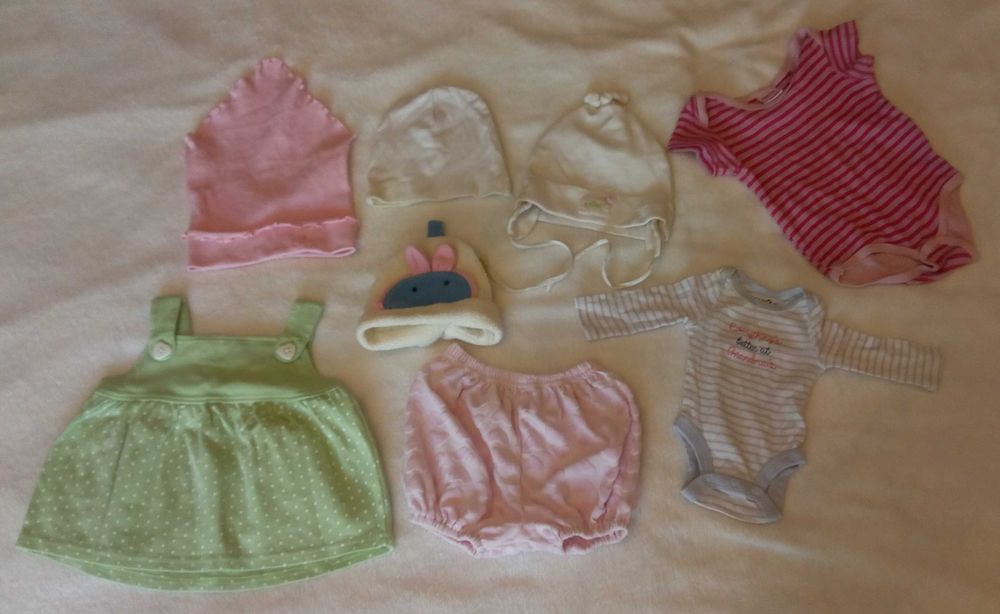 Ubranka dla dziewczynki (0-3 miesiące) 56, 56-62, 62 (17szt.) (Odzież)