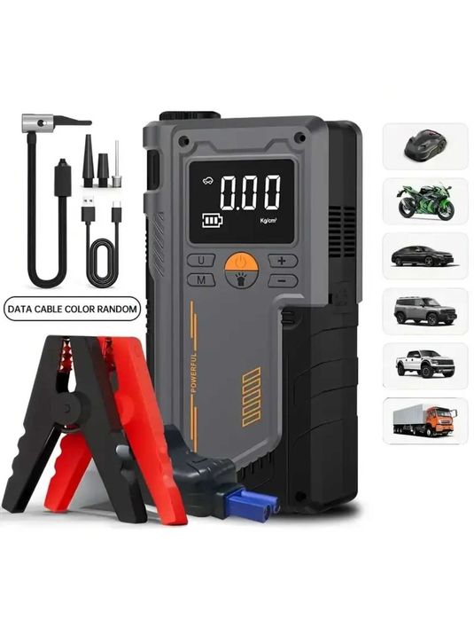 Пусковий пристрій 4 в 1 стартера з компресором Jump Starter T 700, пов