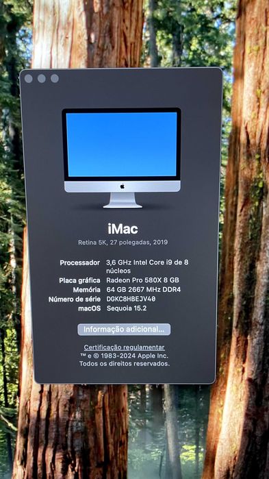 Apple iMac 27'' 5k Retina 2019 | Intel i9 | 64GB RAM | 500GB SSD