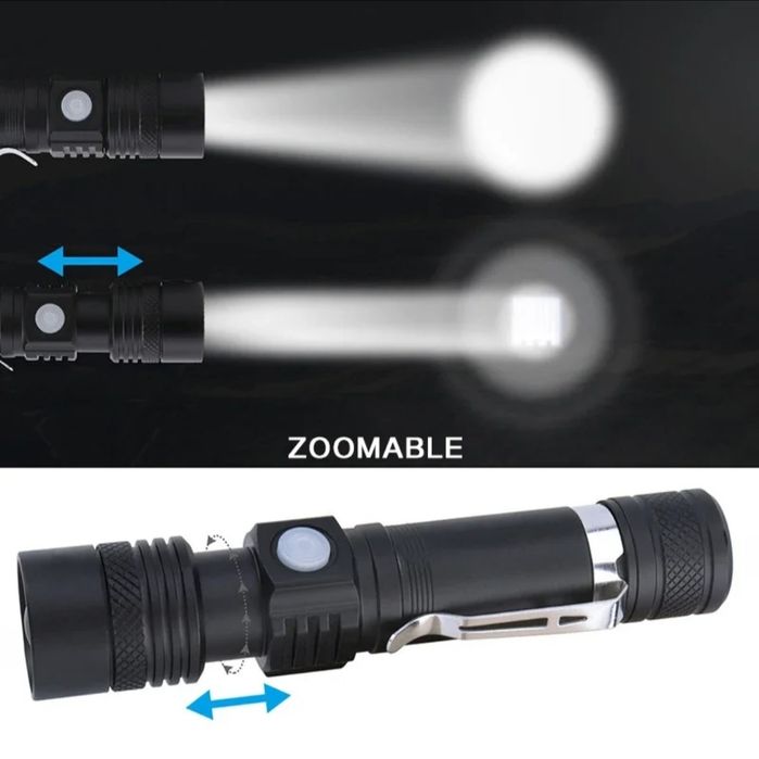 Latarka taktyczna bailong led cree zoom xm-l t6