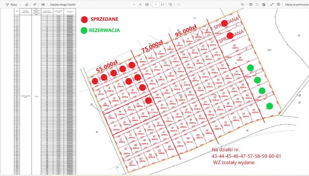 Działka Osada Lemany