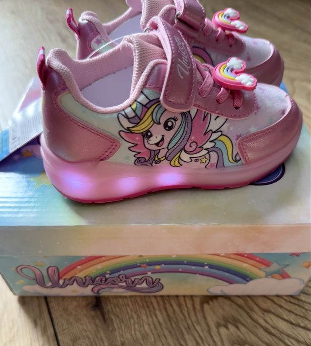 Buty dzieciece Unicorn świecące r.26