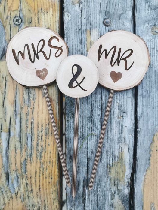 Topper plastry drewna MR & MRS