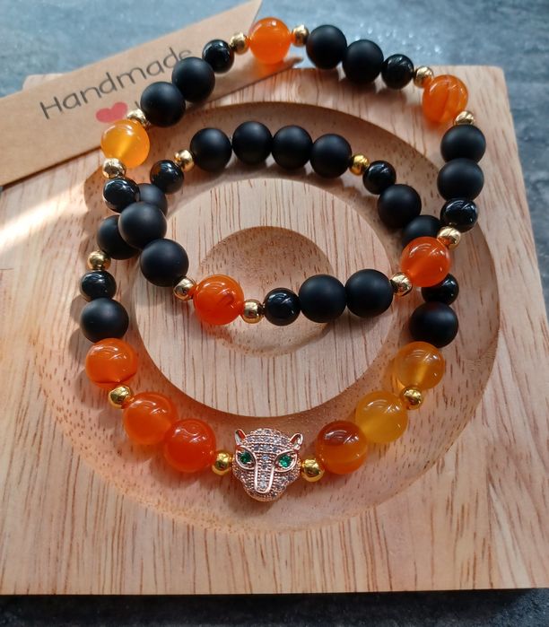 Bransoletki 2w1 z kamienia naturalnego Handmade