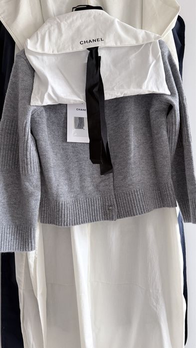 Sweter Chanel Kaszmir Szary