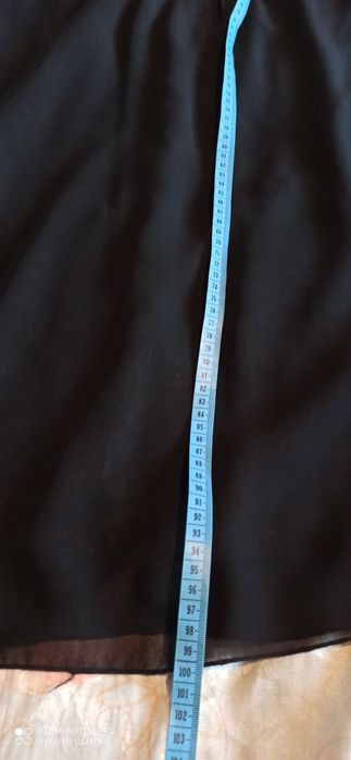 Sukienka czarna żorżeta , dzianina 40 42