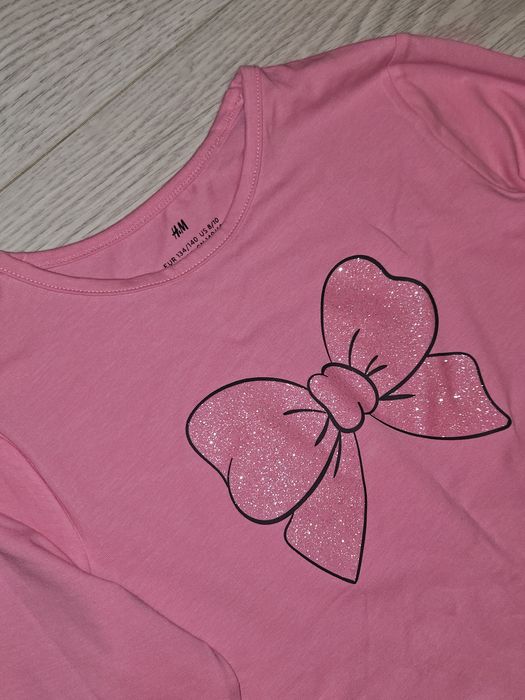 NOWA bluzka H&M r. 134-140 z kokardą