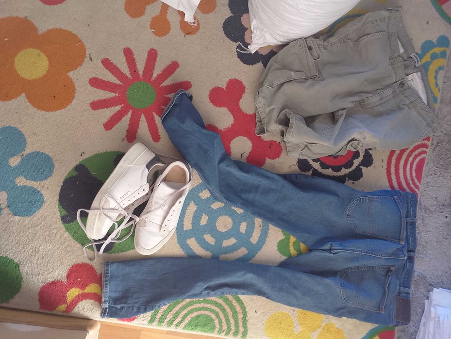 Spodnie Lee Wrangler buty 43