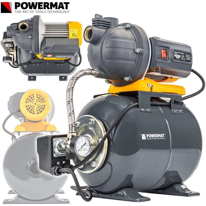 POWERMAT Pompa Hydroforowa Hydrofor Wody Zbiornik 19l 400W PM1353