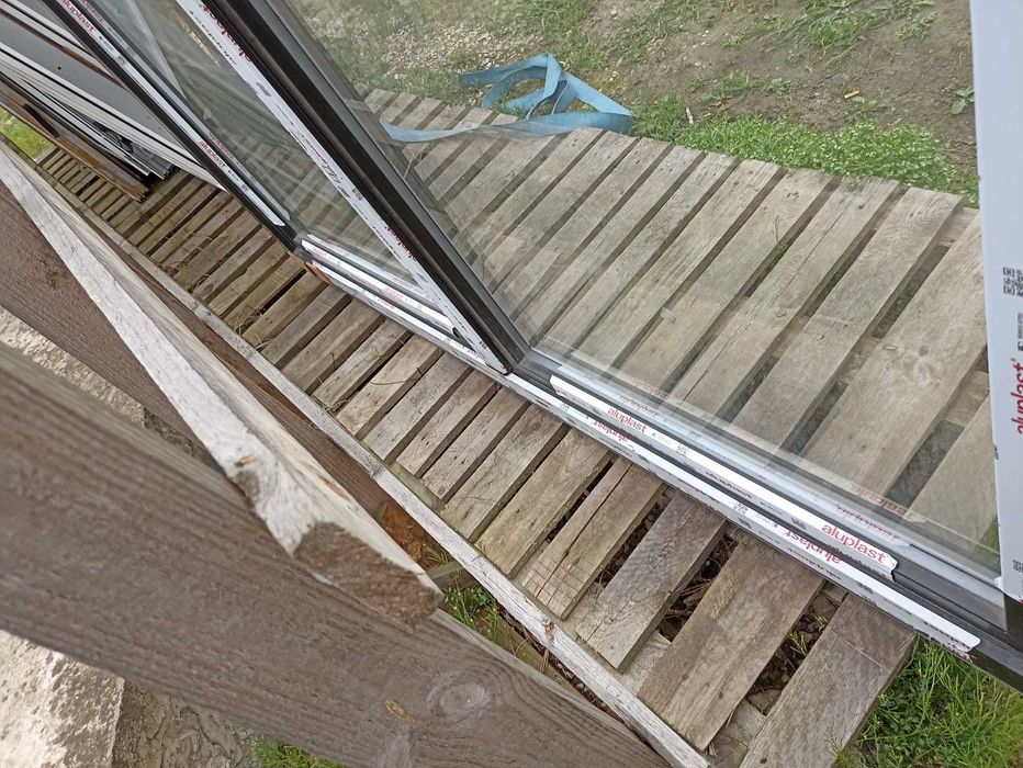 Okno pcv 196/131 brąz ciemny ruchomy słupek