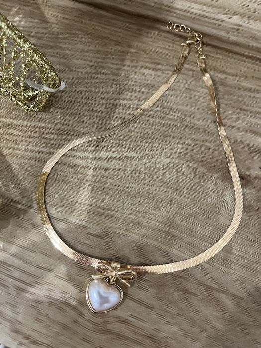 Nowy lancuszek wisiorek zloty serduszko