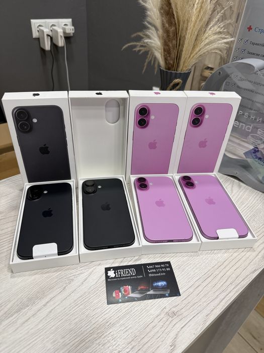 New open/box iphone 16 128gb black/pink.