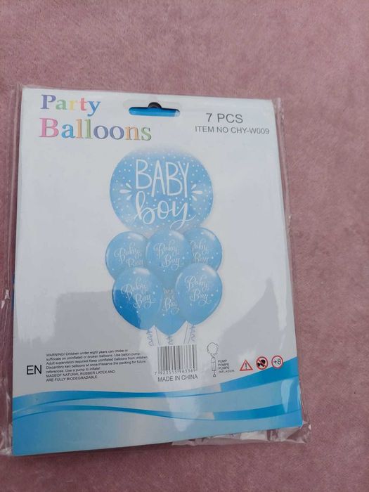 Balony baby boy 7 sztuk