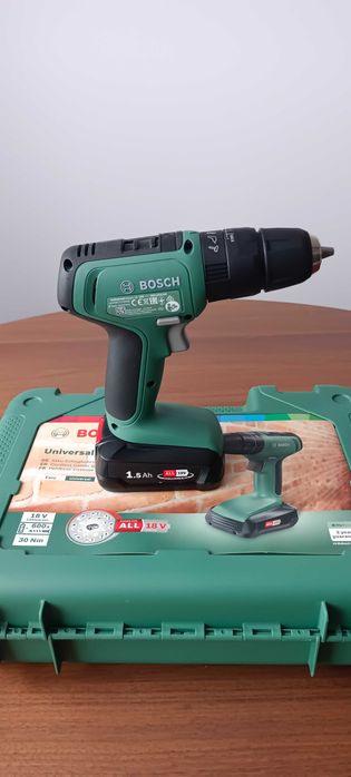 Bosch UniversalImpact 18V: aku 1.5Ah, ładowarka, pudełko, instrukcja