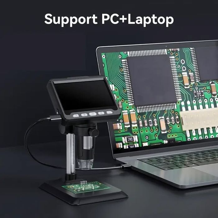 Цифровий мікроскоп INSKAM 4.3″ IPS до 1000× з LED підсвіткою